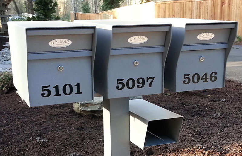 Multiple Mounted Residential Security Locking Mailboxes Multiple Mounted Residential Security Locking Mailboxes